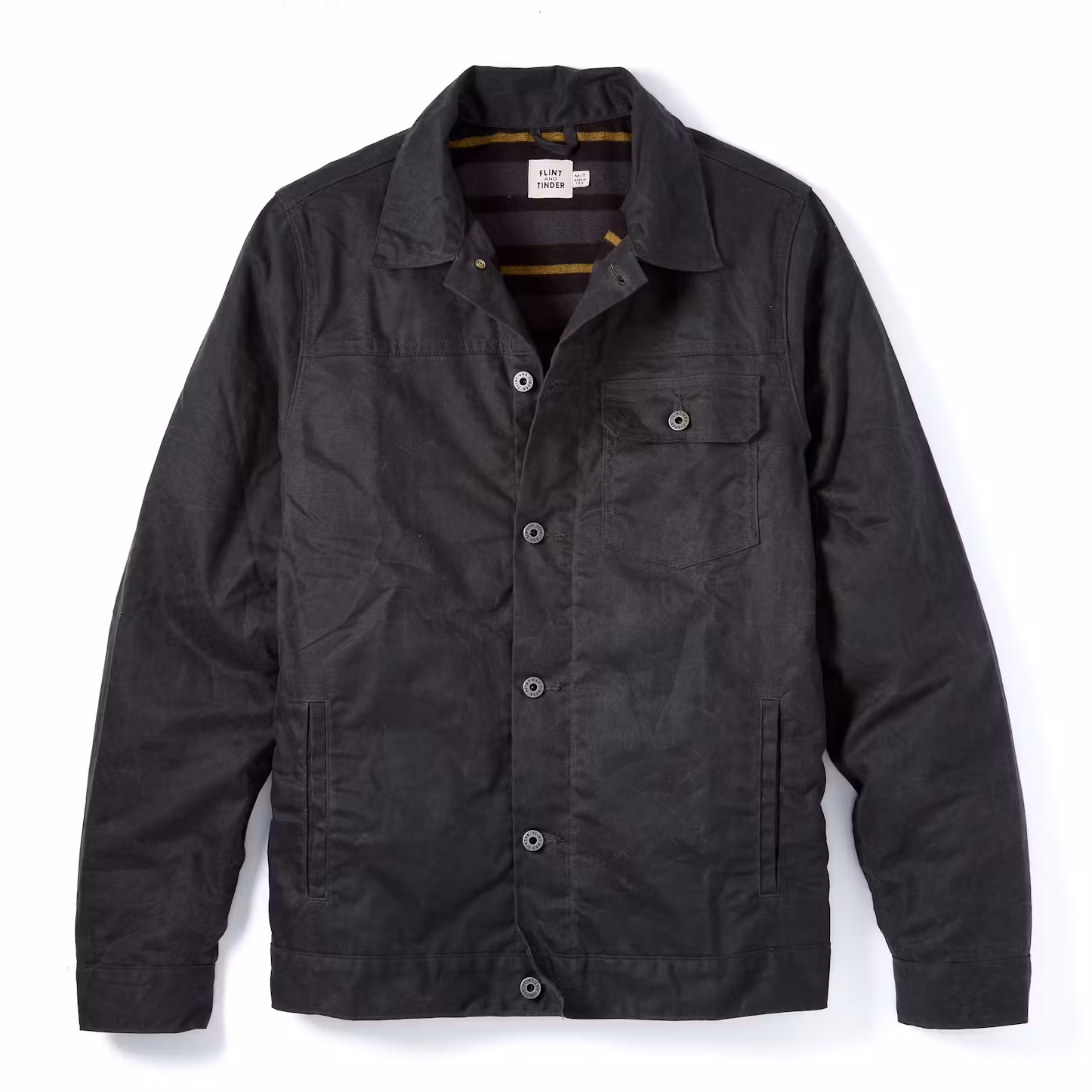 Flannel-Lined Waxed Trucker Jacket