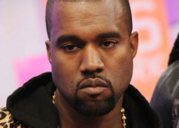 Close-up of serious person, Kanye West style.
