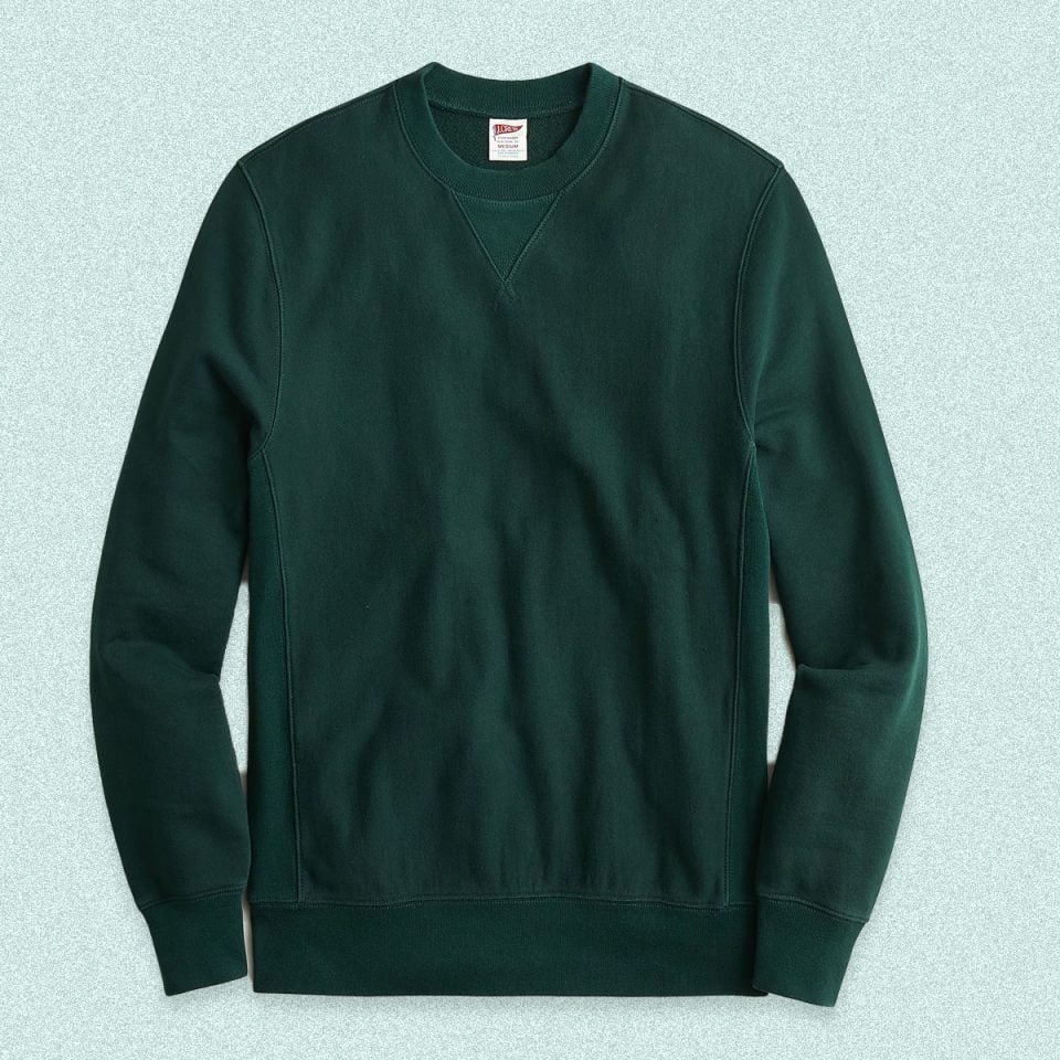 green j crew sweater