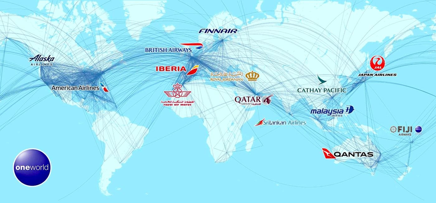 Qantas Oneworld Route Map