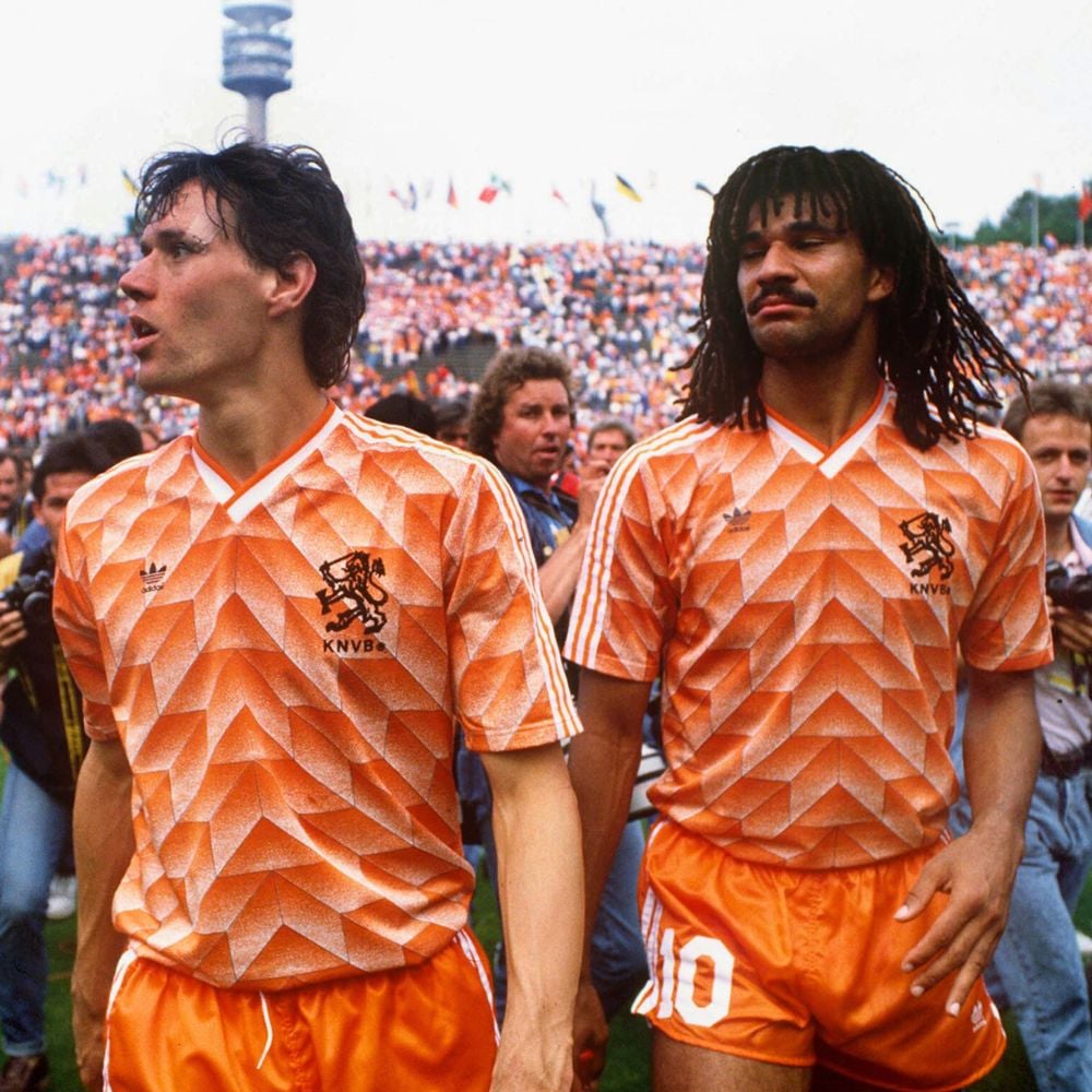 Marco van Basten Ruud Gullit The Netherland World Cup 1988 Adidas football