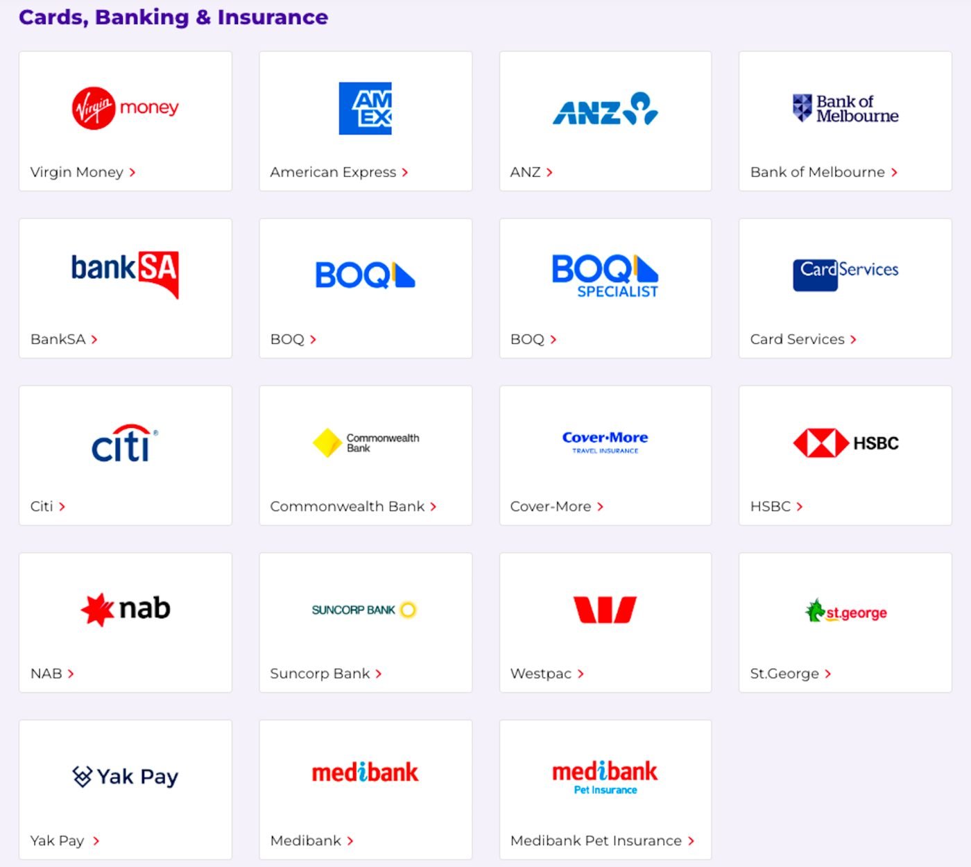 Virgin Velocity banking partners